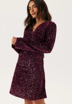 Pieces Pckam Ls V-neck New Dress Jrs