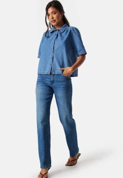 Pieces Pcmag SS Denim Shirt