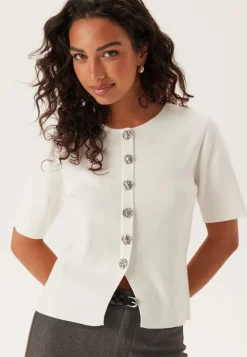 Pieces Pcmarie Ss O-neck Split Knit