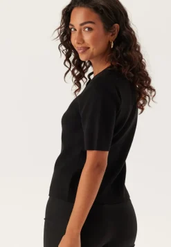 Pieces Pcmarie Ss O-neck Split Knit