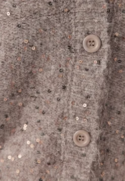 Pieces Pcmesva Ls Boxy Sequin Knit Cardigan