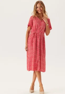 Pieces Pcnya Ss V-neck Midi Dress