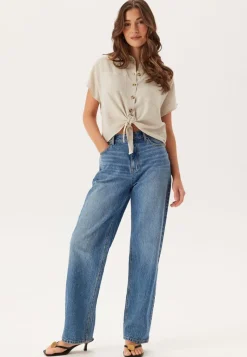 Pieces Pcpia Ss Tie Shirt Wvn Noos