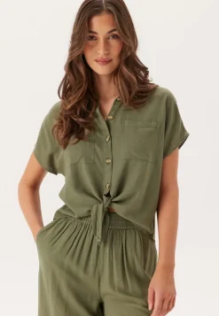 Pieces Pcpia Ss Tie Shirt Wvn Noos