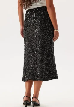 Pieces Pcserena Sequin Hw Midi Skirt