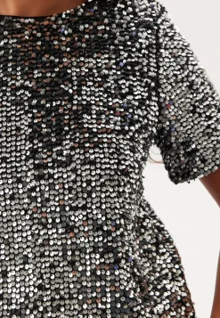 Pieces Pcserena Sequin Ss O-neck Top