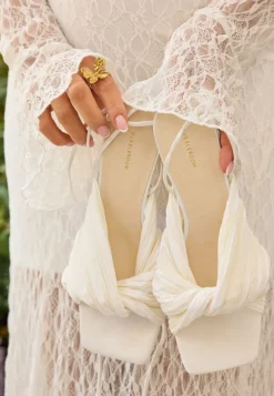 Bubbleroom Occasion Pleated Front Heeled Sandal