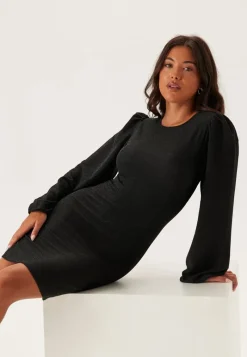 BUBBLEROOM Puff Sleeve Sparkling Dress