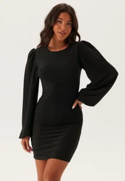 BUBBLEROOM Puff Sleeve Sparkling Dress