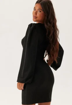 BUBBLEROOM Puff Sleeve Sparkling Dress