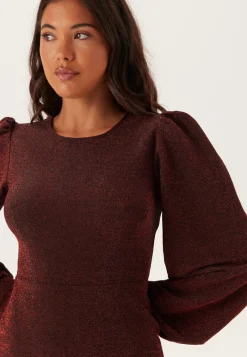 BUBBLEROOM Puff Sleeve Sparkling Dress