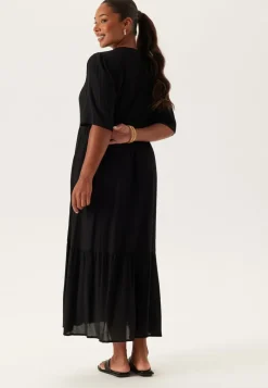 Happy Holly Puff Sleeve Viscose Dress