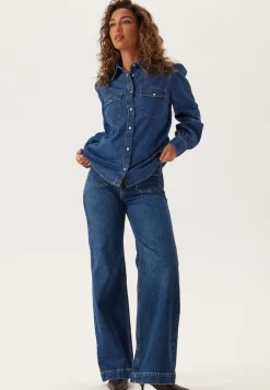 GANT Reg Puff Sleeve Denim Shirt