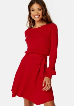 BUBBLEROOM Rib Knitted Skater Dress