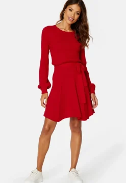 BUBBLEROOM Rib Knitted Skater Dress