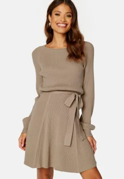 BUBBLEROOM Rib Knitted Skater Dress