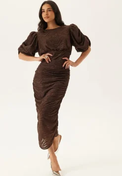 Bubbleroom Occasion Ruched Puff Sleeve Dress