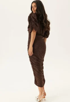 Bubbleroom Occasion Ruched Puff Sleeve Dress