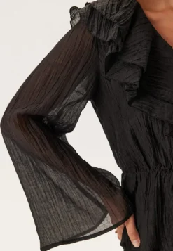 BUBBLEROOM Ruffle Wide Sleeve Blouse