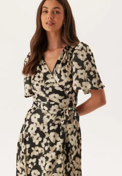 BUBBLEROOM Satin Wrap Dress