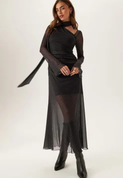 Bubbleroom Occasion Scarf Mesh Ankle Dress