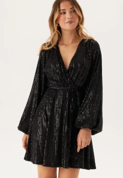 Bubbleroom Occasion Sequin Balloon Sleeve Dress