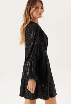 Bubbleroom Occasion Sequin Balloon Sleeve Dress