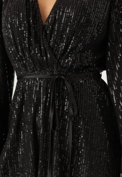 Bubbleroom Occasion Sequin Balloon Sleeve Dress