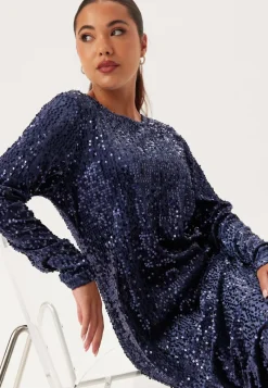 Happy Holly Sequin Long Midi Dress