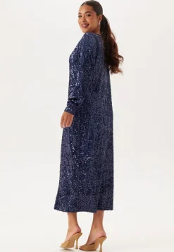 Happy Holly Sequin Long Midi Dress