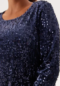 Happy Holly Sequin Long Midi Dress