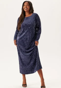 Happy Holly Sequin Long Midi Dress