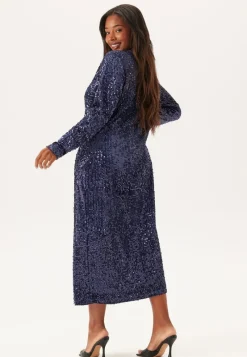 Happy Holly Sequin Long Midi Dress