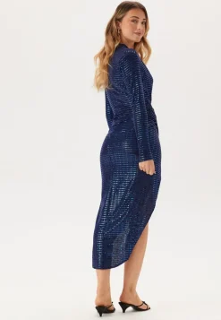 John Zack Sequin Rouch Maxi Dress