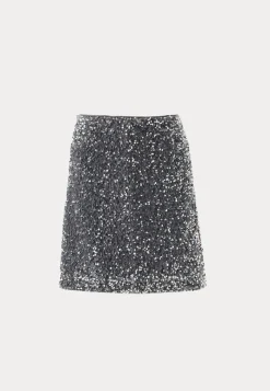 Bubbleroom Occasion Sequin Velvet Mini Skirt