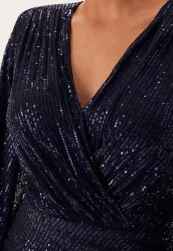 Bubbleroom Occasion Sequin Wrap Dress