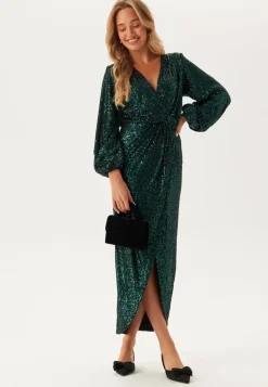 Bubbleroom Occasion Sequin Wrap Gown