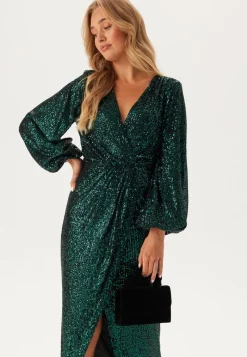 Bubbleroom Occasion Sequin Wrap Gown