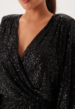 Bubbleroom Occasion Sequin Wrap Gown