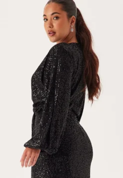 Bubbleroom Occasion Sequin Wrap Gown