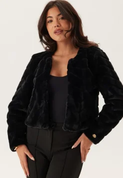 Chiara Forthi Short Party Faux Fur Jacket