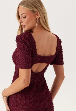 Bubbleroom Occasion Short Sleeve 3D Floral Gown