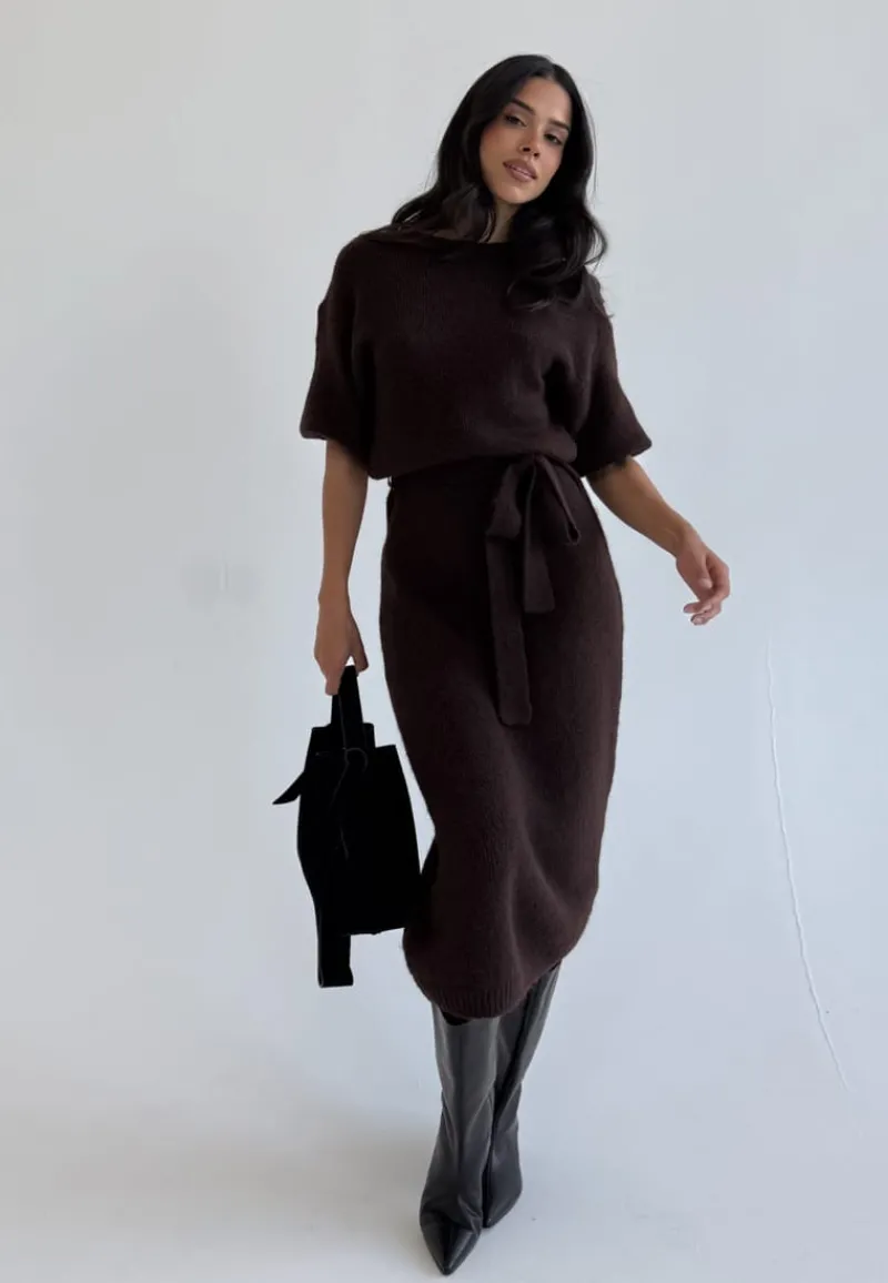 BUBBLEROOM Short Sleeve Knitted Dress