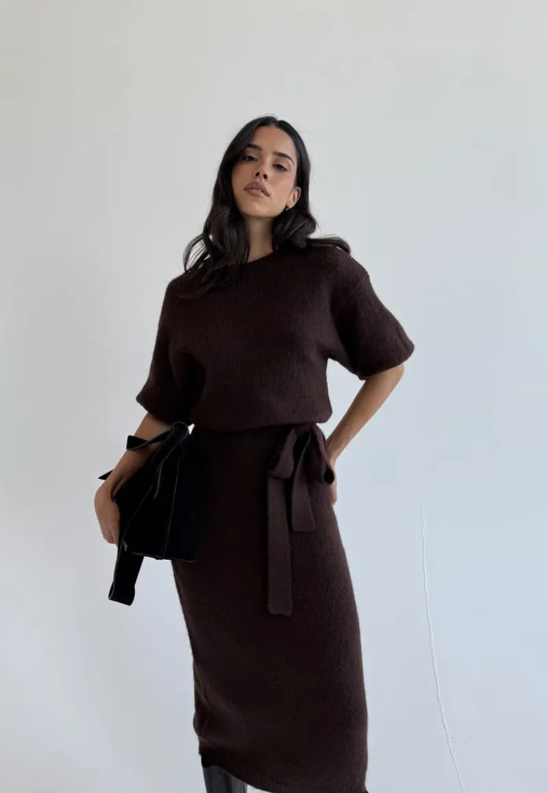 BUBBLEROOM Short Sleeve Knitted Dress