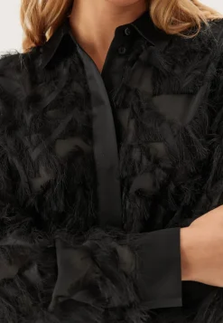 SELECTED Slfmyline Ls Fluffy Cropped Sh