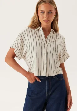 SELECTED Slfviva Ss Striped Cropped Sun