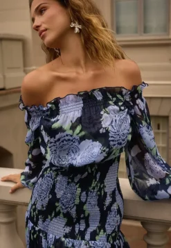 Bubbleroom Occasion Smock Off Shoulder Maxi Dress