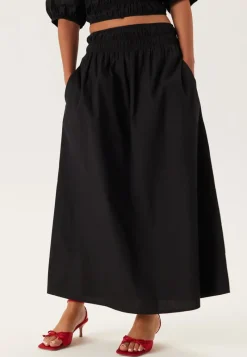 BUBBLEROOM Smock Waist Maxi Skirt