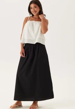 BUBBLEROOM Smock Waist Maxi Skirt