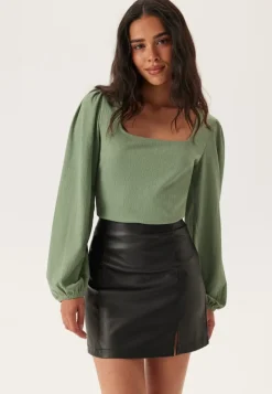 BUBBLEROOM Square Neck Balloon Sleeve Top